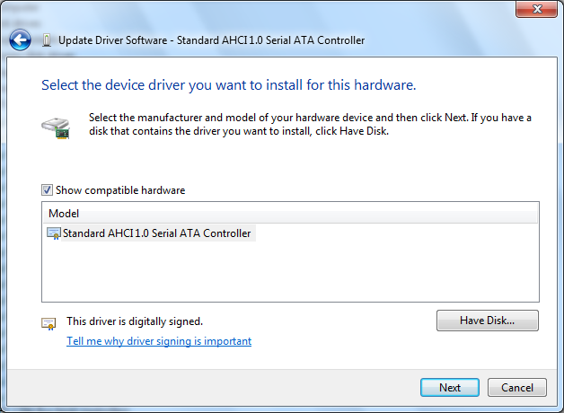 AMD AHCI Compatible RAID Controller with Standard AHCI 1.0 Serial ATA Controller driver