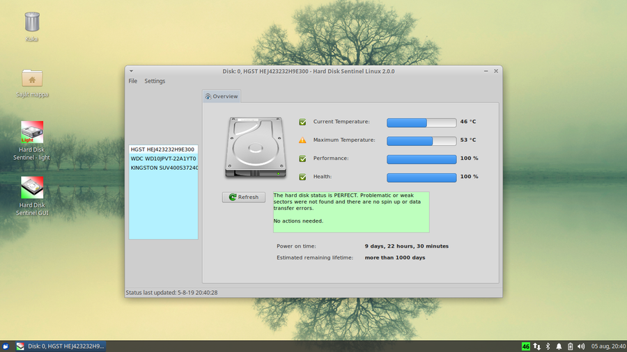 Hard Disk Sentinel Linux GUI KUbuntu