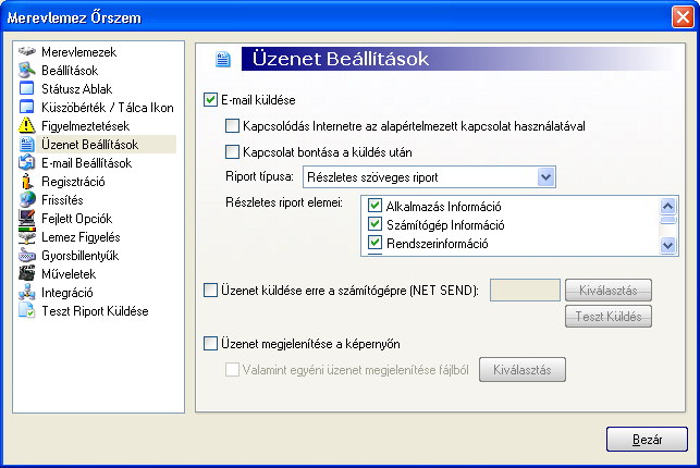 �zenet be�ll�t�sok