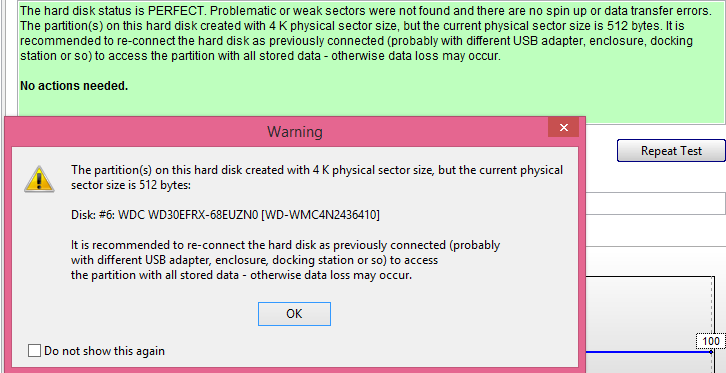 Hard disk with 4K sector size